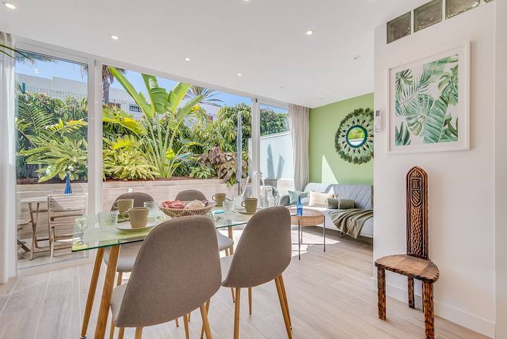 Ferienwohnung für 3 Personen, mit Terrasse und Pool in San Agustin
