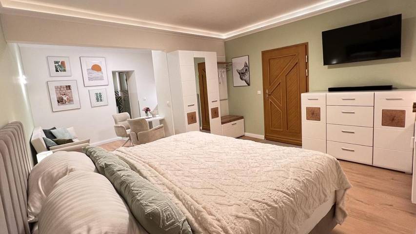 Ferienwohnung für 3 Personen, mit Terrasse und Garten in Bad Düben