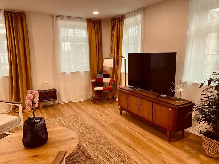 Ferienwohnung für 4 Personen, mit Garten und Sauna sowie Ausblick