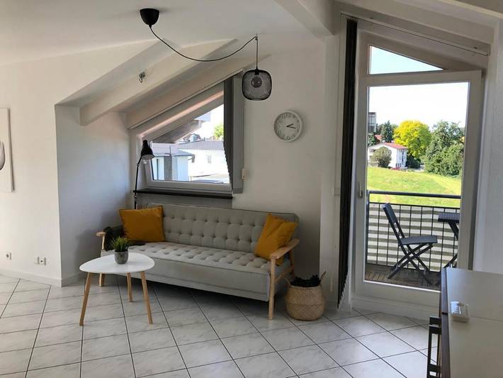 Ferienwohnung für 3 Personen, mit Balkon und Ausblick in Bodolz