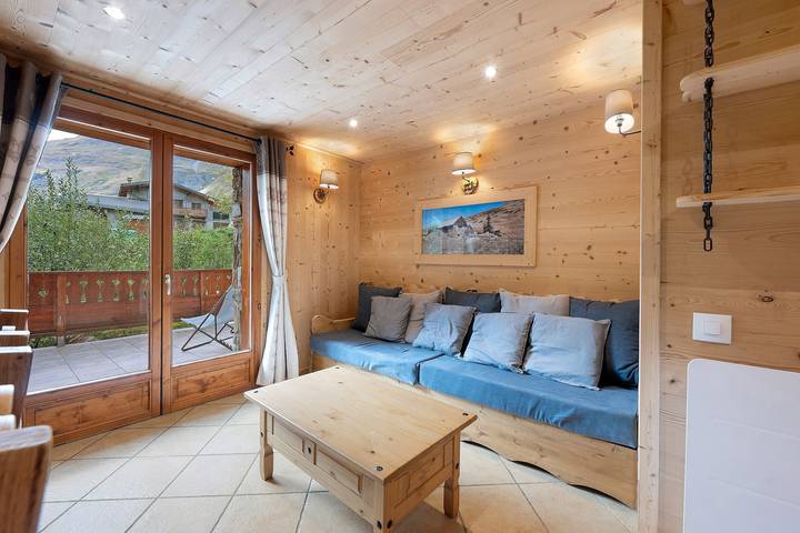 Appartamento intero, Appartamento "4/5 Persone" chalet le Caribou con vista montagne, terrazza privata e Wi-Fi in Bonneval-sur-Arc, Regione di Saint-Jean-de-Maurienne