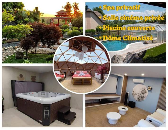 Tente pour 2 personnes, avec Jacuzzi et Terrasse ainsi que Jardin et Piscine