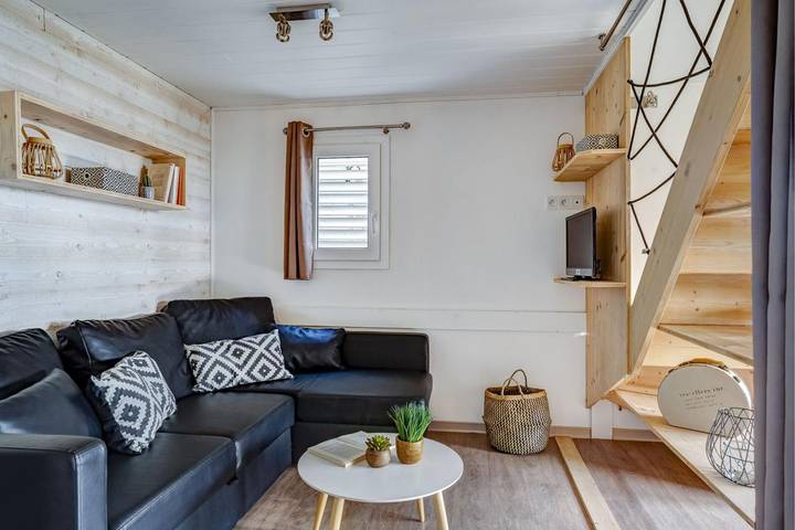 Mobil home pour 5 personnes, avec terrasse ainsi que piscine et jardin, animaux acceptés à Portiragnes - 4