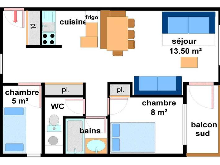 Gîte pour 7 personnes, avec balcon dans Office De Tourisme De Val Cenis Lanslebourg - 4