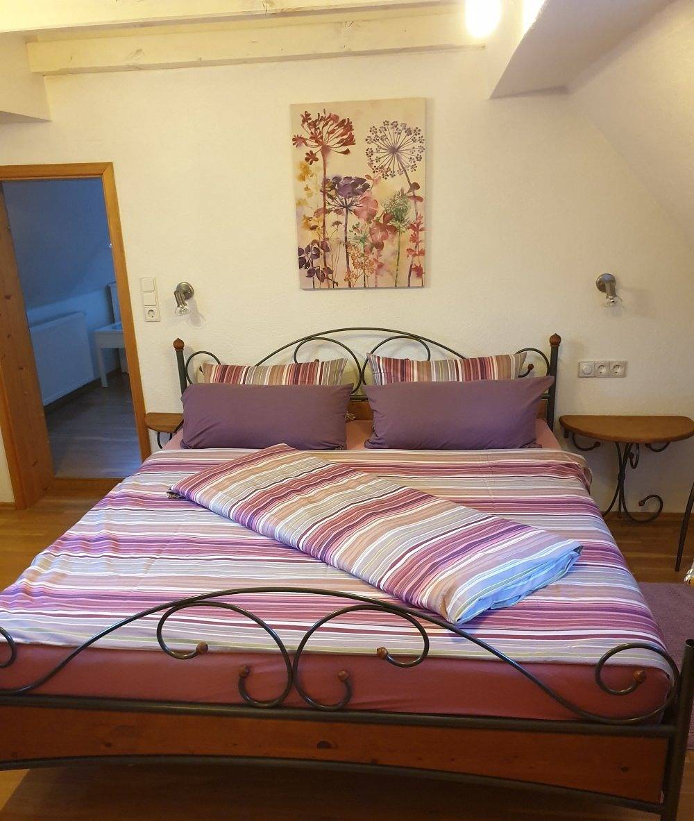 Ferienbauernhof Storchenhäusle - Rose in Simmershofen, Romantische Straße