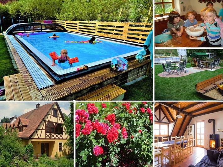 Ferienhaus für 8 Personen, mit Garten und Sauna sowie Pool
