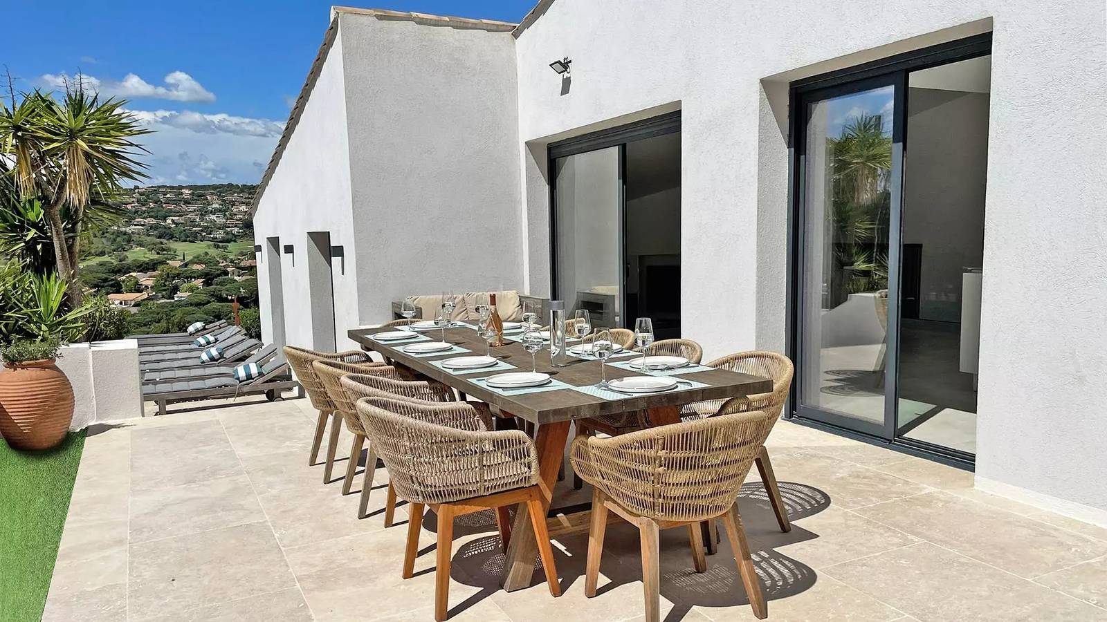 Villa 6 kamers - 10 personen (8 volwassenen max) - Privé zwembad - Airconditioning - Wifi - Sainte Maxime in La Nartelle, Sainte-Maxime