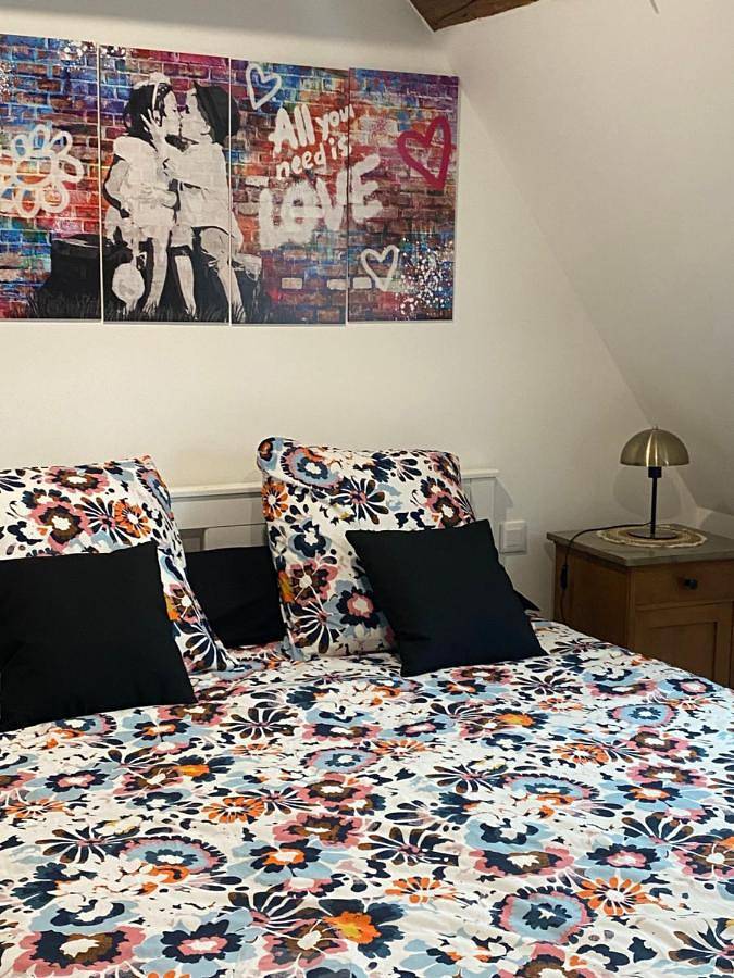 Gîte pour 3 personnes, avec terrasse et vue, animaux acceptés à Schleithal