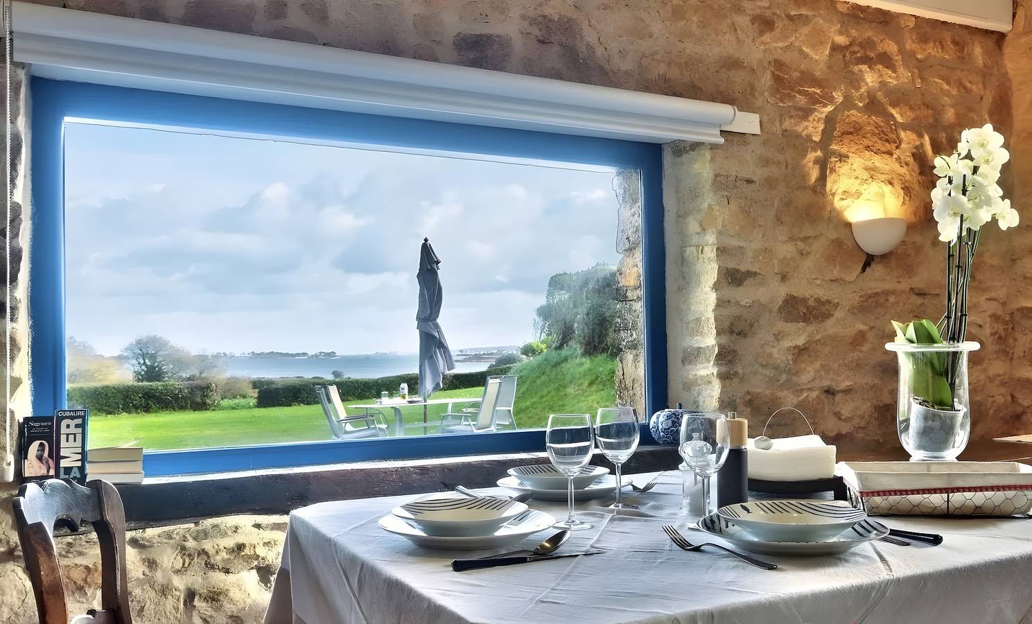 Cottage „Pen Prat“ mit Meerblick, 400 m vom Strand entfernt in Saint-Pol-de-Léon, Ceinture Dorée