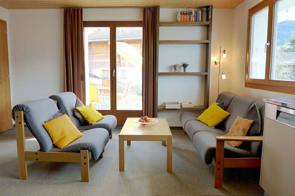 Geheel appartement, Gezellig appartement voor 6 personen met Wifi, Tv, patio, panorama en parking in Bürchen, Walliser Alpen