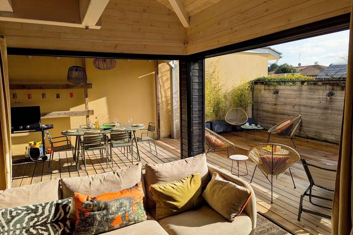 Ferienhaus für 6 Personen, mit Whirlpool und Terrasse sowie Garten in Moliets-et-Maa