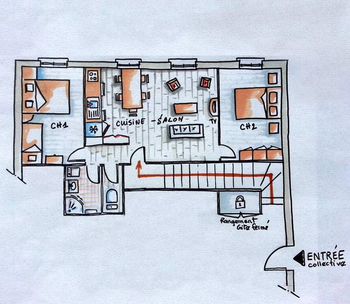 Gîte pour 5 personnes, avec jardin à Gresse-en-Vercors - 2