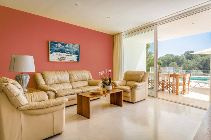Villa Mar am Meer mit Meerblick, Pool, WLAN, Garten und Terrasse in Cala Blanes, Ciutadella
