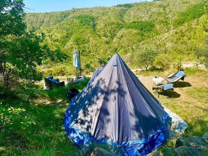 Tente pour 2 personnes, avec vue et jardin dans les Alpes maritimes - 3