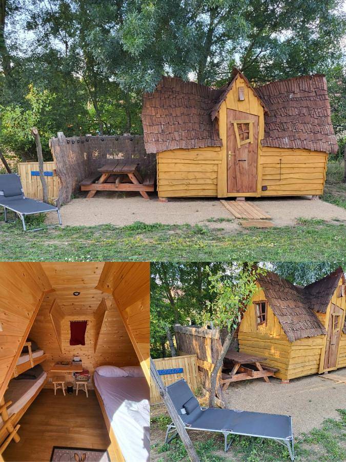 Camping pour 2 personnes, avec Terrasse ainsi que Jardin et Vue