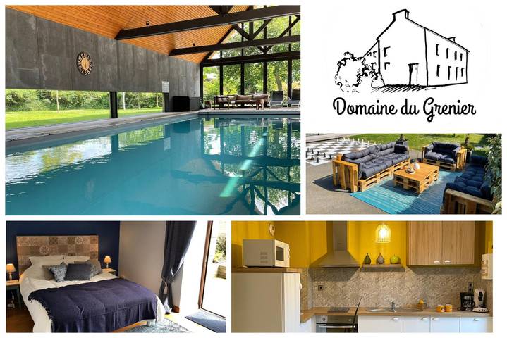 Gîte pour 2 personnes, avec Terrasse et Jardin ainsi que Piscine et Sauna à Yffiniac