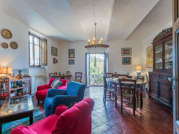Location de vacances pour 6 personnes, avec vue ainsi que jardin et terrasse, animaux acceptés à Radda in Chianti - 4