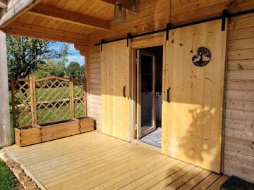 Chalet pour 2 personnes, avec vue et jardin dans le Cher