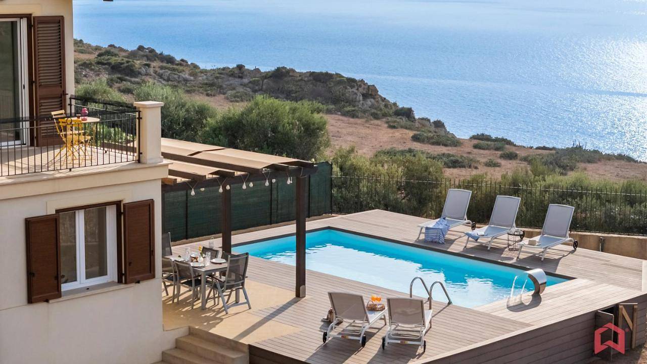 Villa with Sea view Private Pool in Citta del Mare, Terrasini
