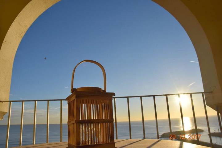 Appartamento per 6 persone, con Balcone e Terrazza nonché Piscina e Panorama a Port Saplaya