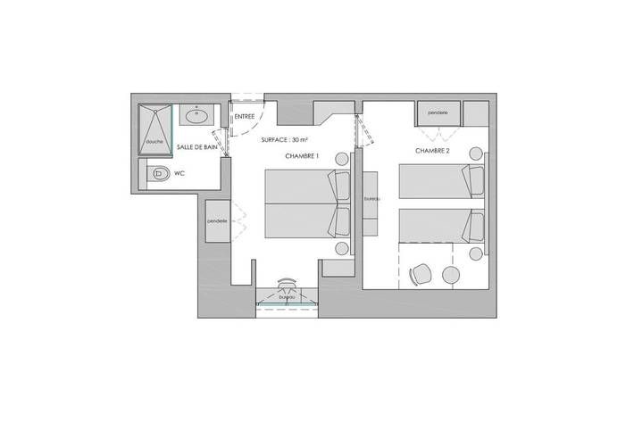 Hôtel pour 2 personnes, avec piscine ainsi que terrasse et sauna dans Plage De Port De Deuborh Sauzon - 4