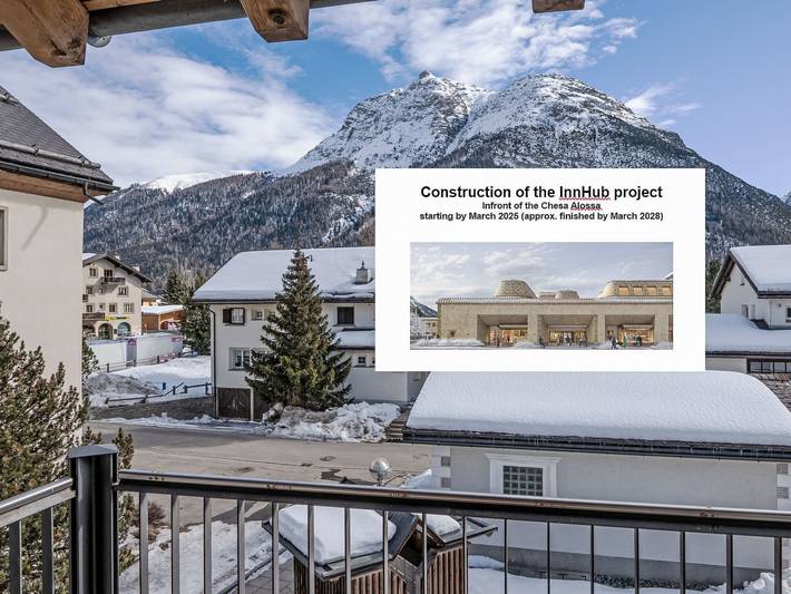 Ferienwohnung für 4 Personen, mit Garten und Ausblick sowie Balkon in La Punt-Chamues-ch - 2