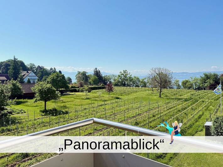 Ferienwohnung für 2 Personen, mit Balkon und Seeblick sowie Ausblick in Landkreis Lindau