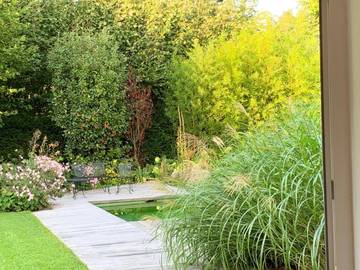 Gîte pour 2 personnes, avec jardin et piscine ainsi que terrasse et vue dans la Province du Brabant wallon