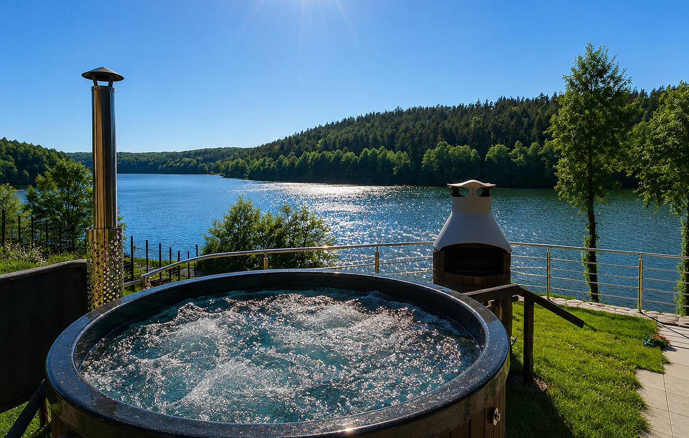 Ferienhaus für 6 Personen mit Seeblick in Polnische Ostsee
