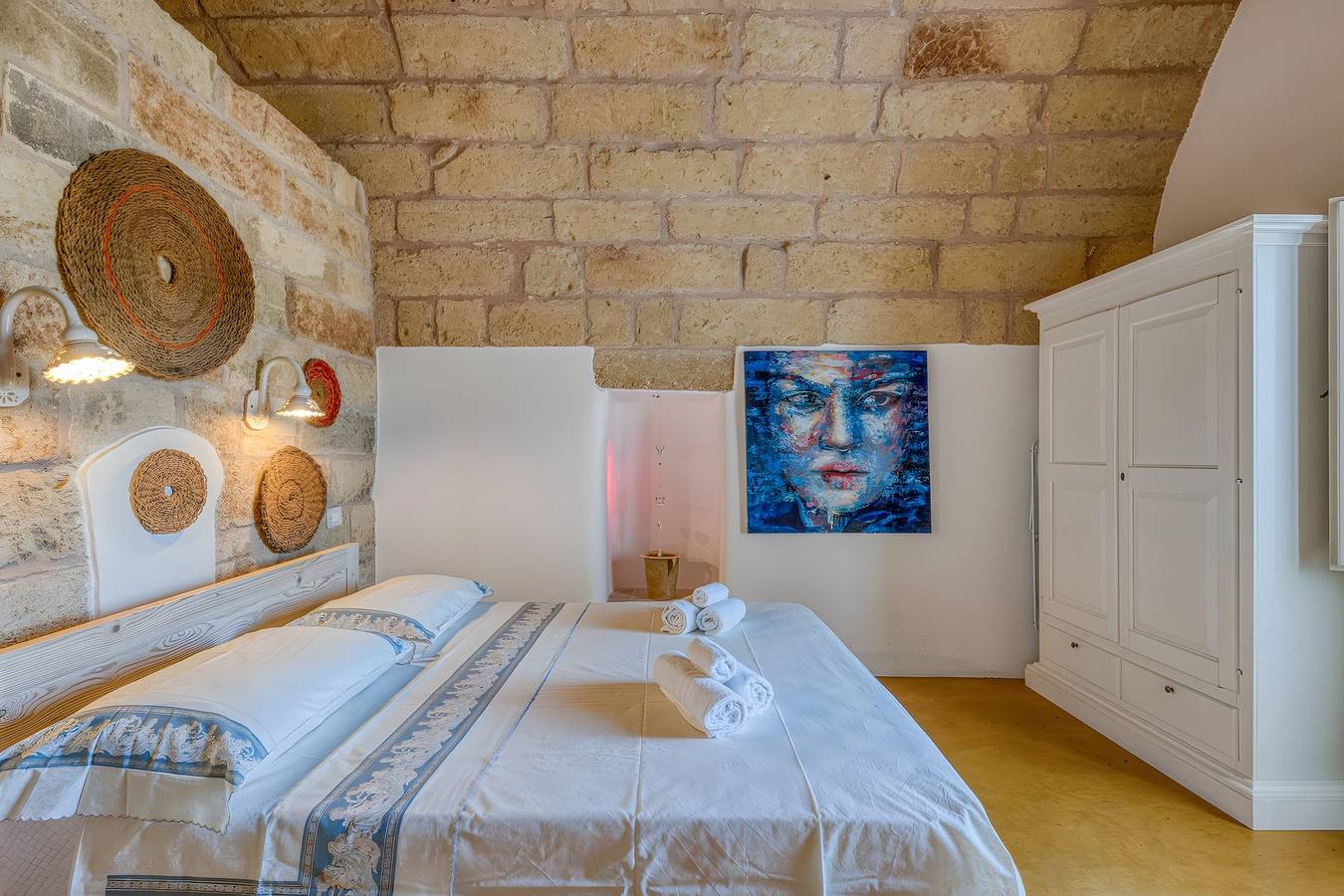 Villa „Camera 3“ mit Meerblick, privatem Pool und Wlan in Salve, Golf von Tarent