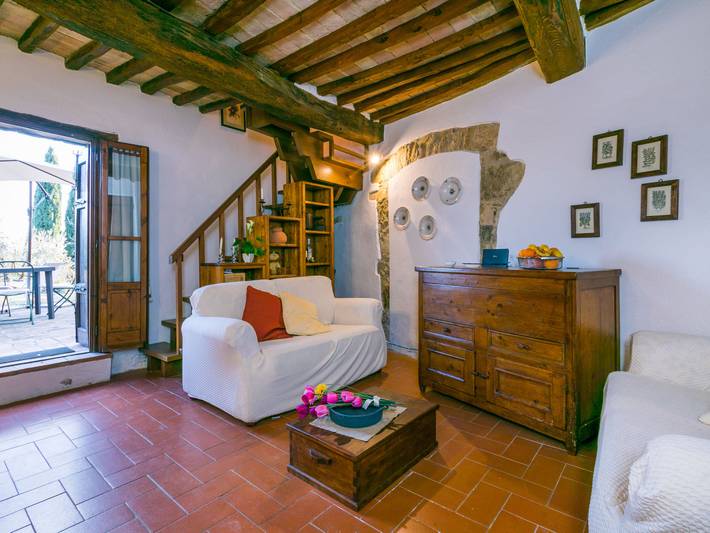 Location de vacances pour 4 personnes, avec vue ainsi que jardin et terrasse à Castellina in Chianti - 4