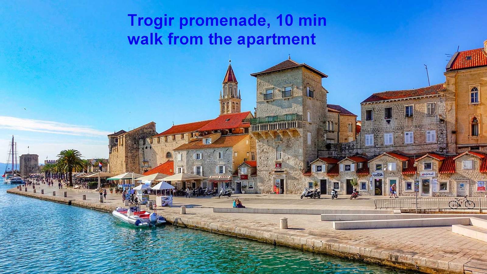 Ganze Ferienwohnung, Ferienwohnung für 4 Personen mit Meerblick in Gradska plaža (Trogir), Trogir
