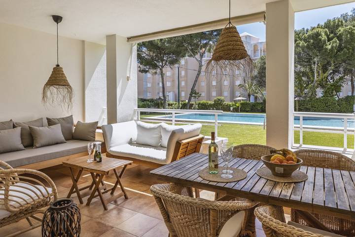 Location de vacances pour 4 personnes, avec terrasse et jardin, animaux acceptés à Playa del Arenal