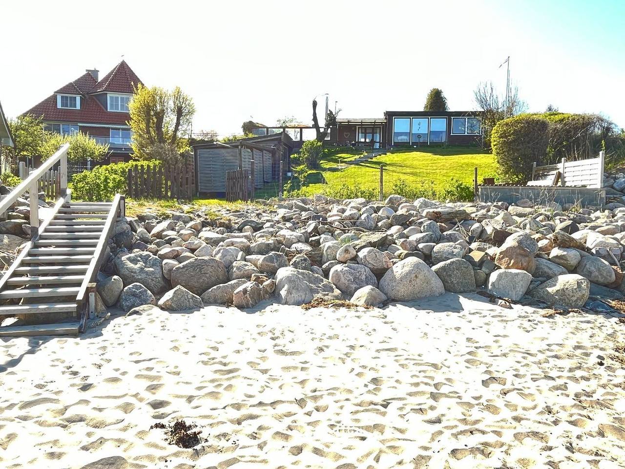 Utkiek / Ferienhaus mit drei Schlafzimmern und privatem Strandzugang in Glücksburg, Flensburger Förde