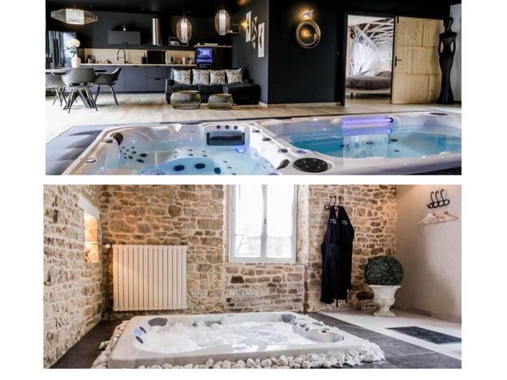 Maison de vacances pour 2 personnes, avec sauna et jacuzzi ainsi que piscine et jardin