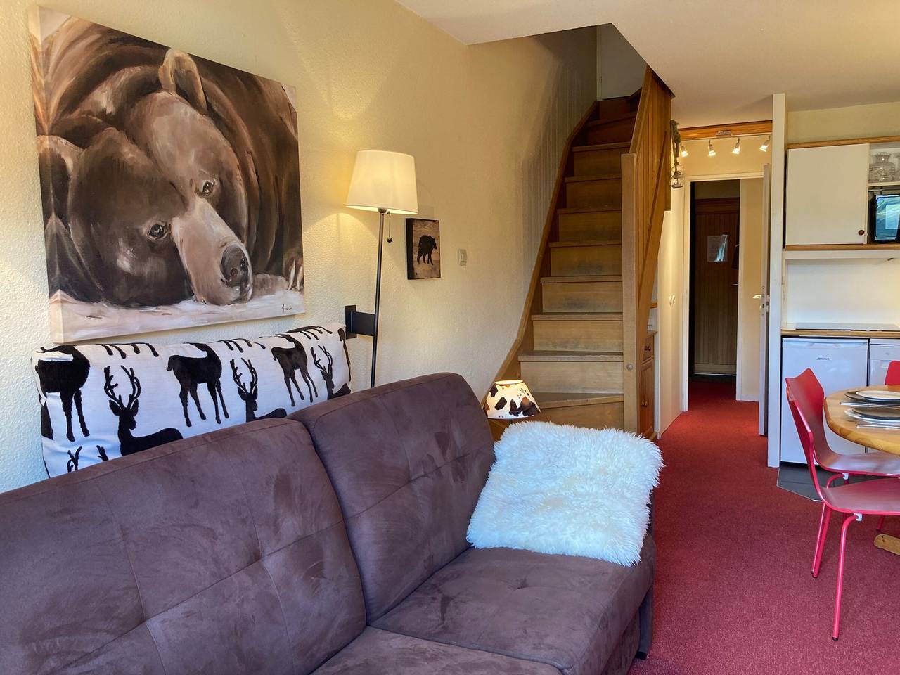 Appartement entier, Duplex 2 pièces cabine avec balcon sud, accepte animaux in Morzine, Les Portes du Soleil