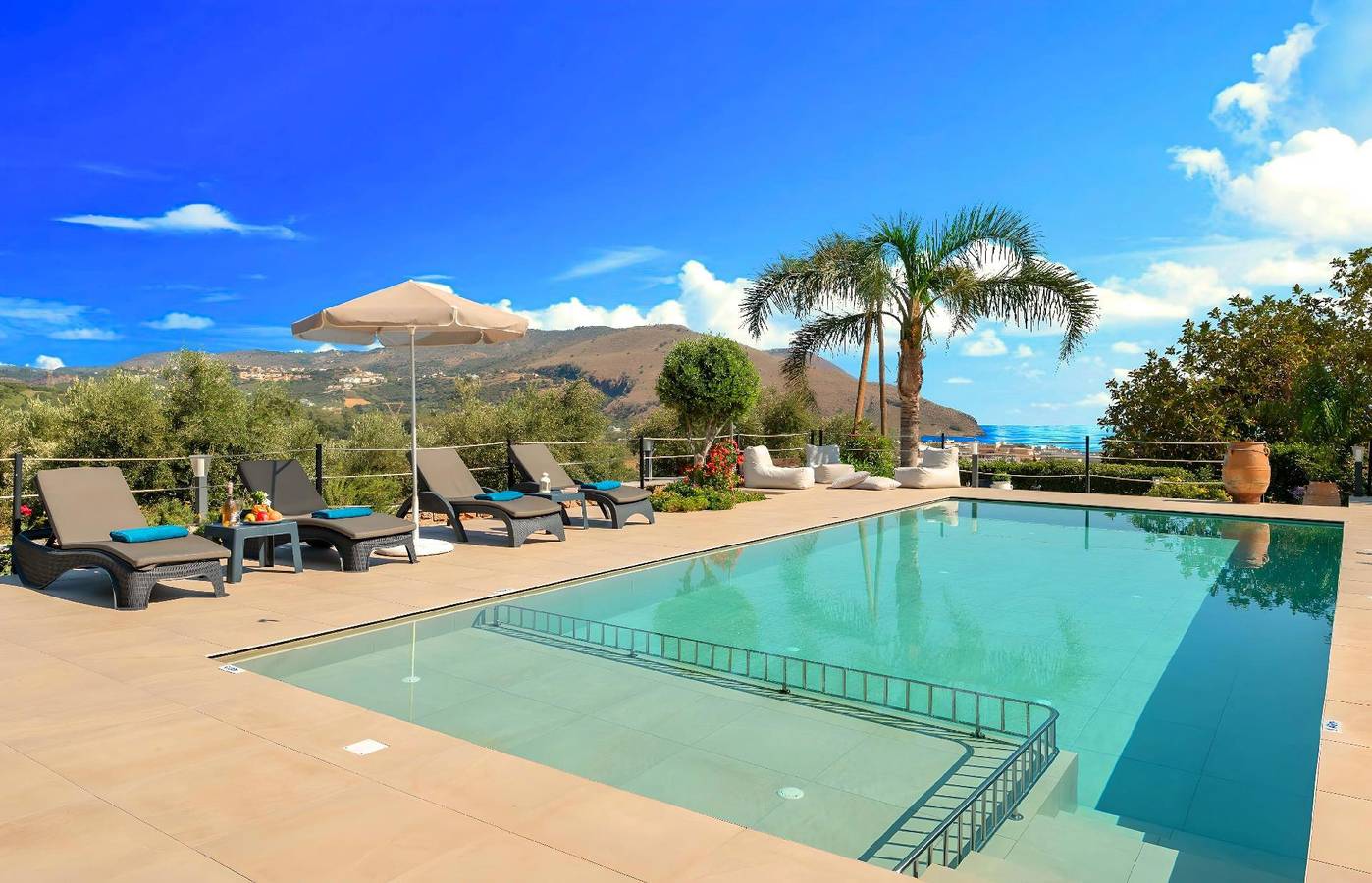 Ferienhaus in Georgioupoli mit Privatem Pool und Meerblick in Georgioupoli, Chania und Umgebung