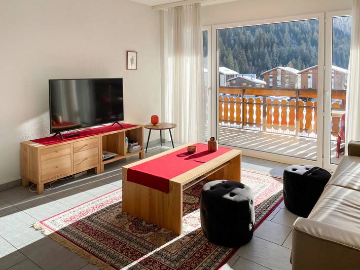 Ferienwohnung für 4 Personen, mit Ausblick und Balkon in Leukerbad