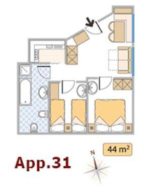 Location de vacances pour 3 personnes, avec terrasse à Corvara in Badia - 3