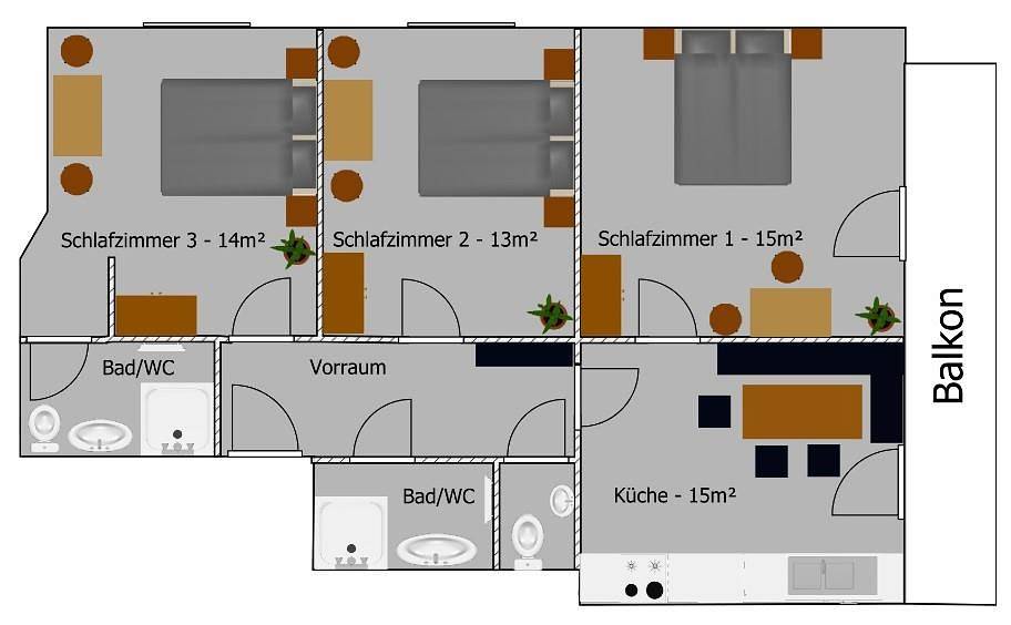 Ganze Ferienwohnung, Appartement Talblick, 3 Schlafräume, 2 Dusche/Wc in Annaberg-Lungötz, Tennengau
