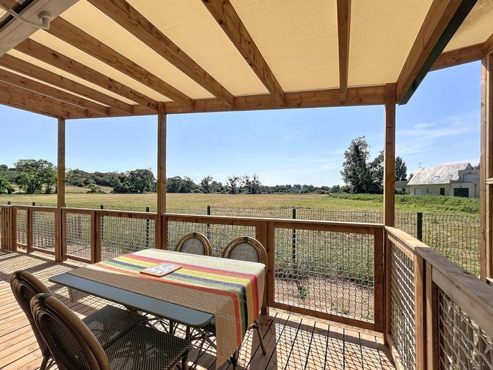 Mobil home pour 4 personnes, avec terrasse et piscine dans Kairon Plage - 3