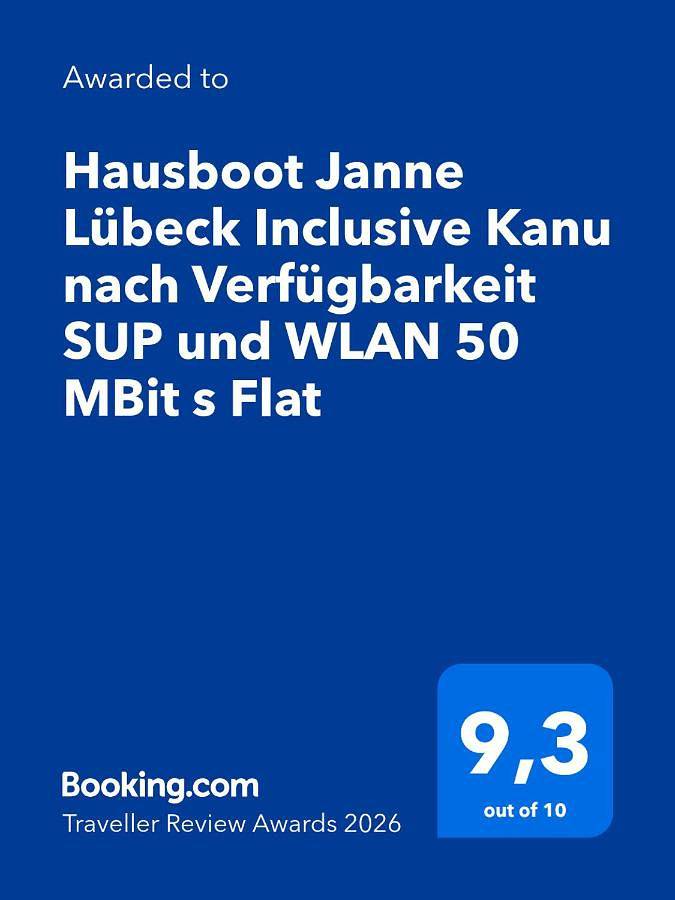 Hausboot Janne Lübeck Inclusive Kanu nach Verfügbarkeit Sup und Wlan 50 Mbit s Flat in Lübeck (Stadt), Lübeck