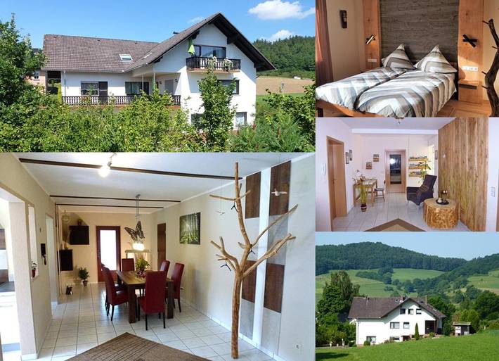 Ferienwohnung für 4 Personen, mit Garten und Ausblick in Frankenau