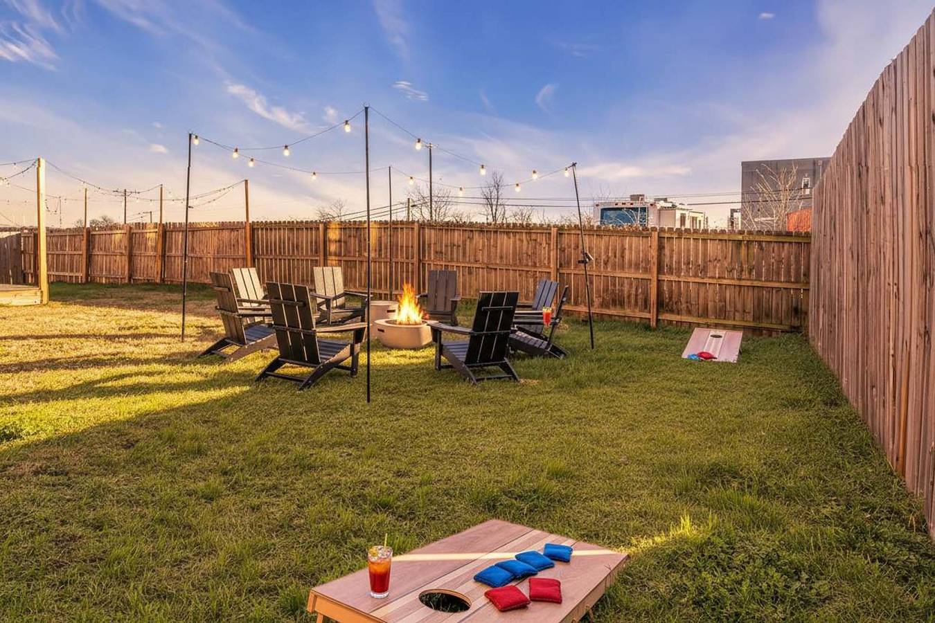 Game Room Balcony Backyard Near Downtown Nash in Nashville, Tennessee