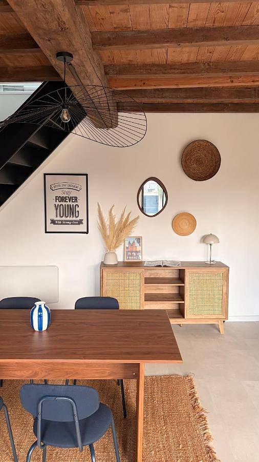 Appartement de vacances pour 4 personnes, avec Terrasse ainsi que Jardin et Vue