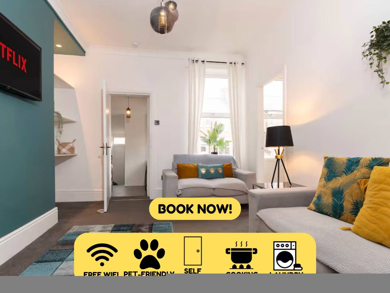 Spacious 4Br Home in Gateshead Sleeps 8 w/Parking in Gateshead