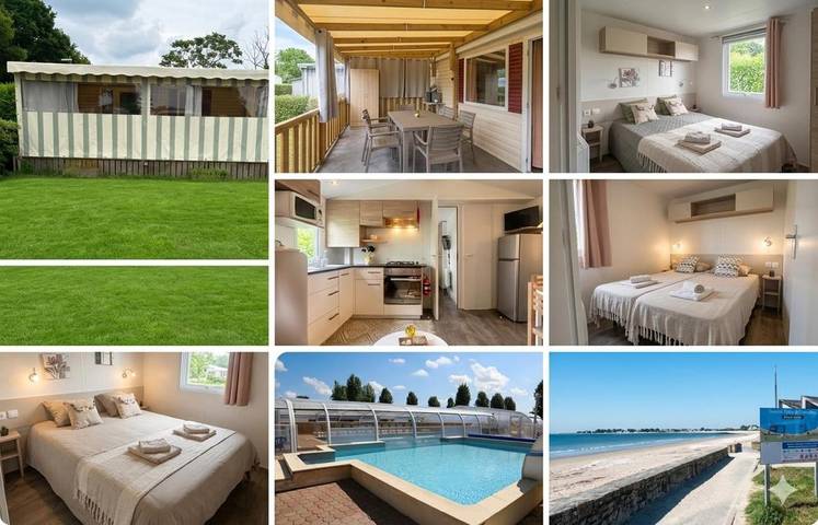 Camping pour 7 personnes, avec Jacuzzi et Terrasse ainsi que Jardin et Piscine