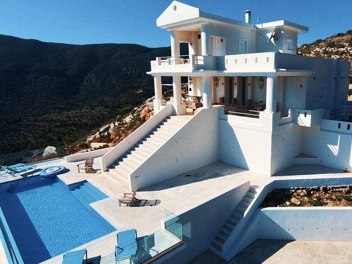 Ferienhaus für 8 Personen, mit Ausblick und Balkon sowie Pool auf den Peloponnes - 3