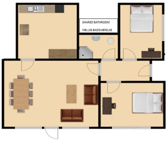 Ferienwohnung für 4 Personen, mit Terrasse und Garten sowie Ausblick in Billund - 2