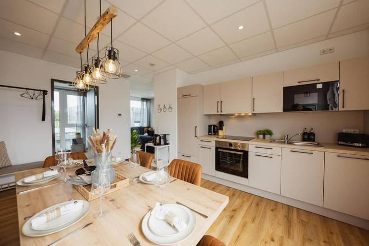 Ferienwohnung für 7 Personen, mit Balkon und Terrasse sowie Ausblick